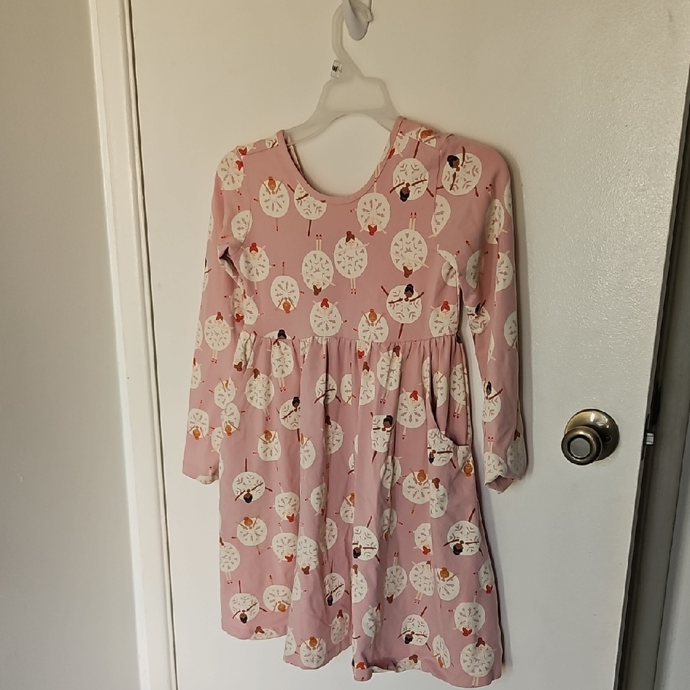 Hanna Andersson Pink Ballerina Pattern Dress